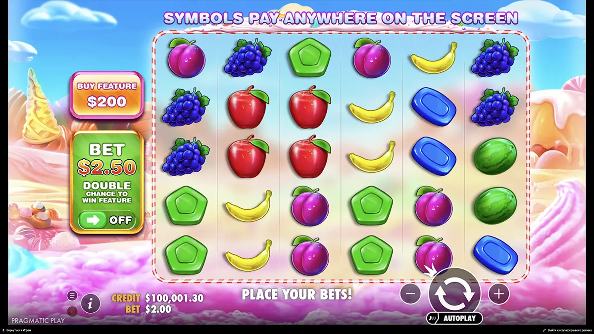 Візуальний стиль Sweet Bonanza