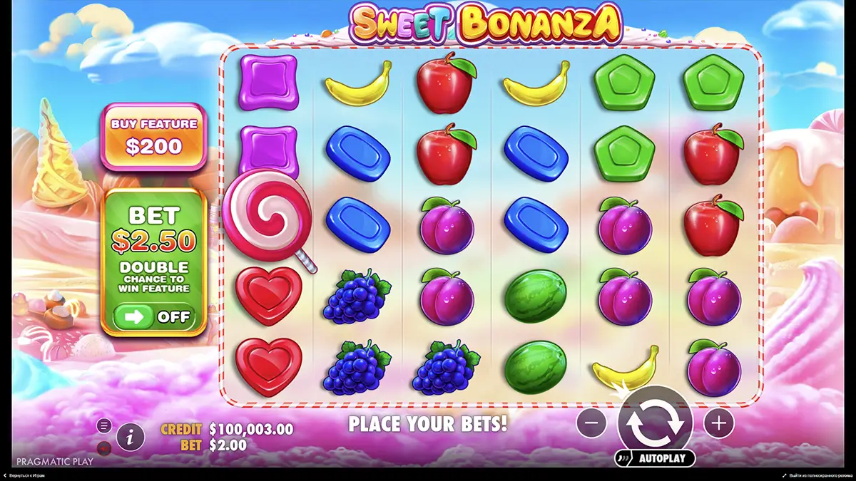 Функції демо Sweet Bonanza
